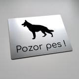 Tabuľka Pozor pes Nemecký ovčiak