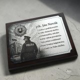 Plaketa Polícia - obdĺžnik s ilustráciou