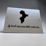 Tabuľka Pozor pes Bišoník