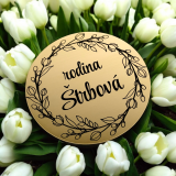 Menovka na dvere Floral Round