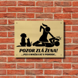 Tabuľka Pozor zlá žena