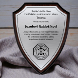 Plaketa Hasiči - štítová