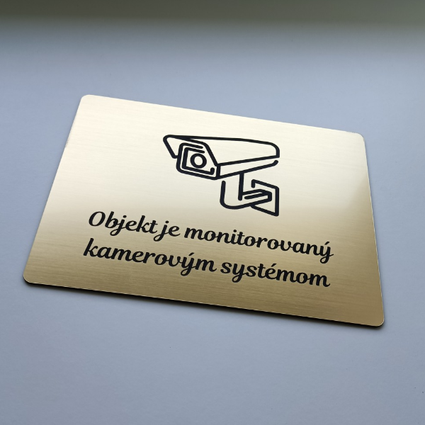tabuľka pozor kamerový systém