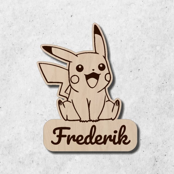 Detská menovka Pikachu
