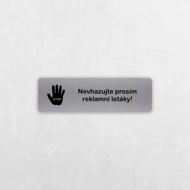 Tabulka Nevhazujte letáky
