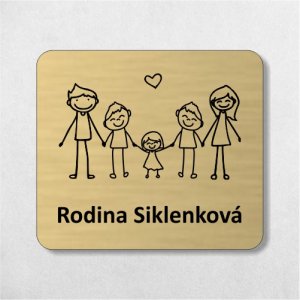 Menovka na dvere rodina