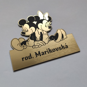 Menovka na dvere Mickey a Minnie