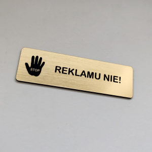 Tabuľka Reklamu NIE — samolepiaca tabuľka na schránku proti letákom