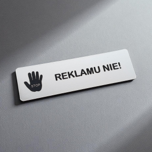 Tabuľka Reklamu NIE — samolepiaca tabuľka na schránku proti letákom