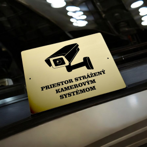 Tabuľka Priestor strážený kamerovým systémom