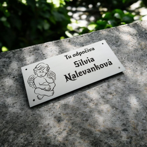 Tabuľka na hrob anjel