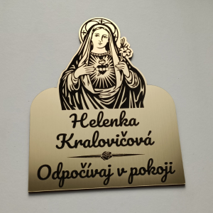 Tabuľka na hrob Panna Mária