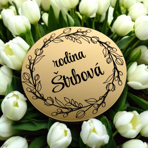 Menovka na dvere Floral Round