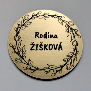 Menovka na dvere Floral Round