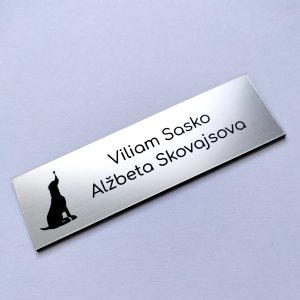 Menovka na dvere Chytrý Psík — najpredávanejšia menovka s psím motívom