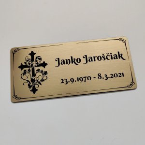 Tabuľka na hrob s ornamentom