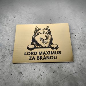 Tabuľka Pozor pes Aljašský malamut