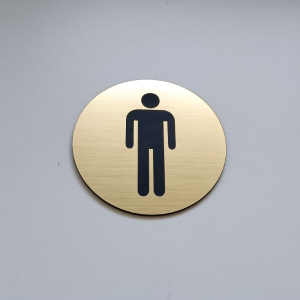 WC páni — akrylátový piktogram Circle priemer 7 cm pre hotel a kanceláriu