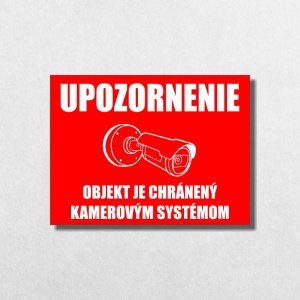 Tabuľka Upozornenie kamerový systém