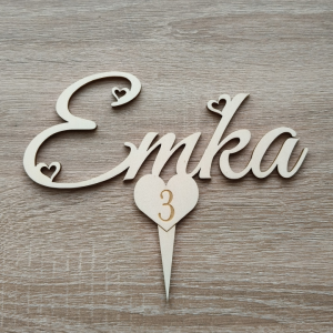 Zápich na tortu s menom – elegantný personalizovaný cake topper
