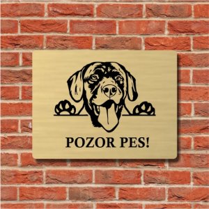 Tabuľka Pozor pes Labrador