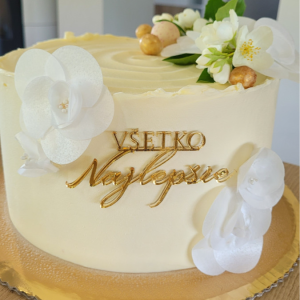 Zápich na tortu – Všetko najlepšie | zlatý plexisklo cake topper