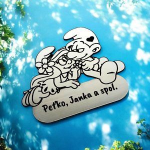 Menovka na dvere Šmolkovia