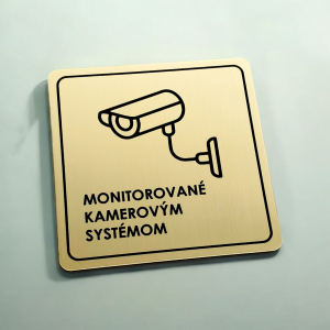Kamerový systém — akrylátový piktogram Light square 7 × 7 cm pre hotel a prevádzku
