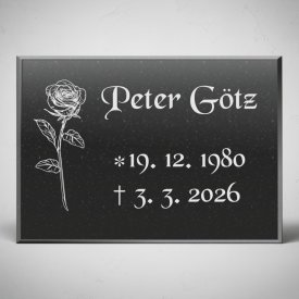 Tabuľka na hrob - Ruža