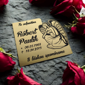 Tabuľka na hrob anjel v3