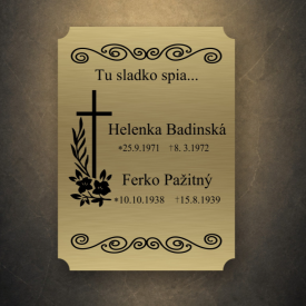 Tabuľka na hrob veľký kríž v1