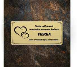 Náhrobná tabuľa srdce