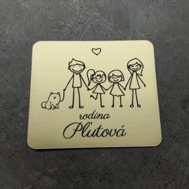 Menovka Family veľké dievčatá a psík