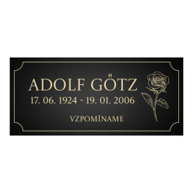 Náhrobná tabuľa ruža