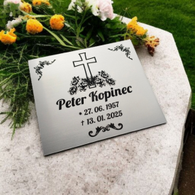 Tabuľka na hrob kríž 4