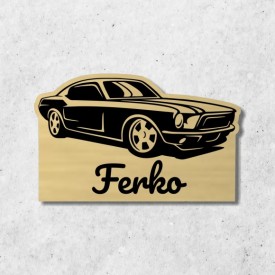 Detská menovka Auto