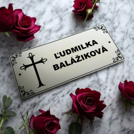 Tabuľka na hrob kríž 2 