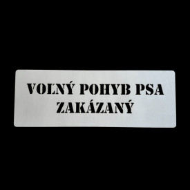 Šablóna Volný pohyb psa zakázaný