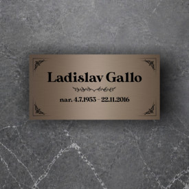 Tabuľka na hrob ornament 2