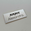 Menovka na odev s logom