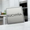 Kuchyňa — akrylátový piktogram Light square 7 × 7 cm pre hotel a reštauráciu