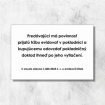 Oznam na predajné miesto -  zákon FS 